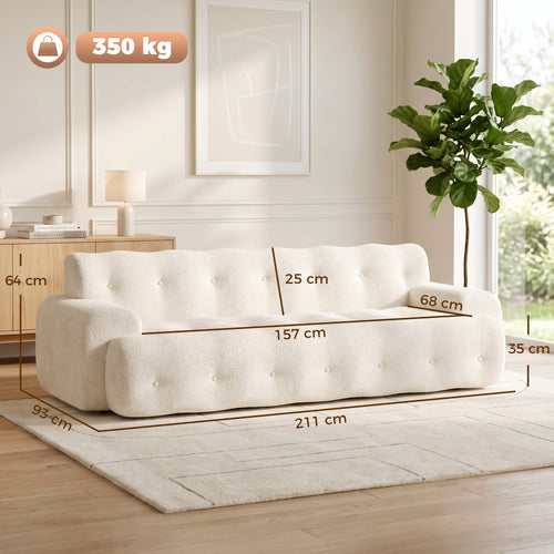 Canapé 3 places en chenille — 211 cm