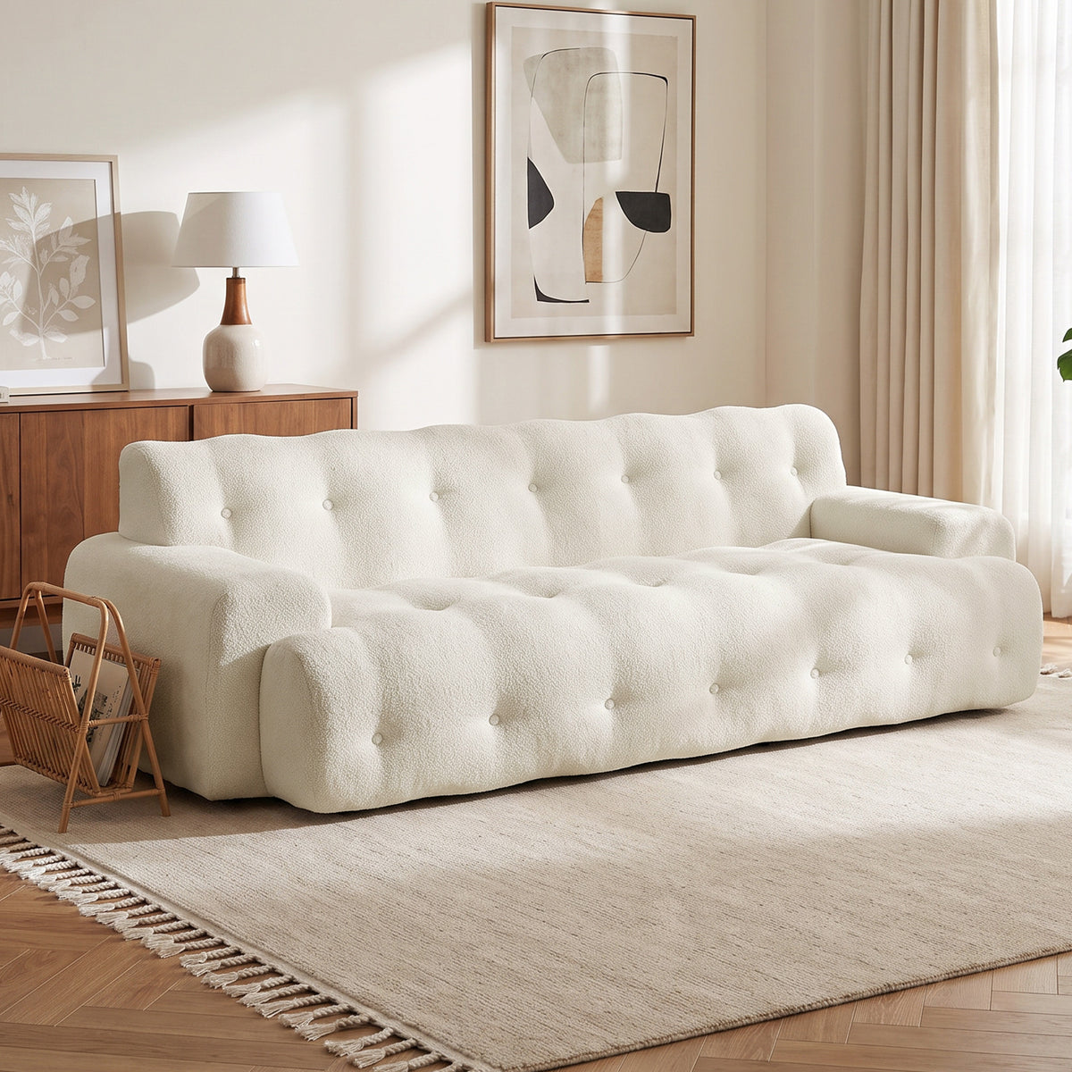 Canapé 3 places en chenille — 211 cm