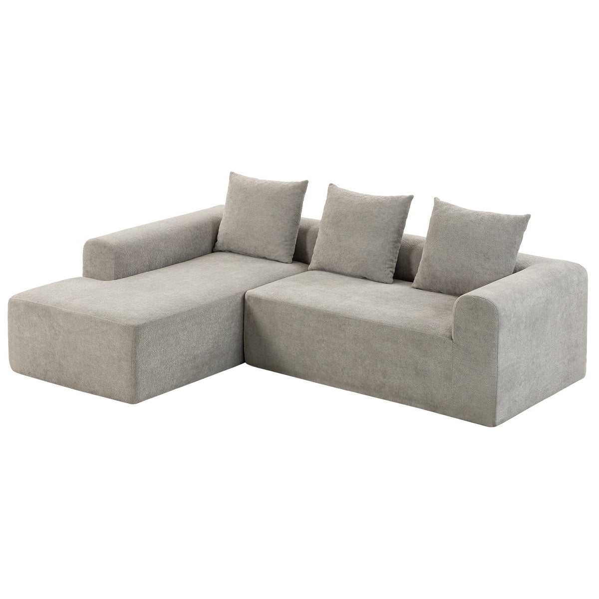 Canapé d'angle en chenille — 242 cm